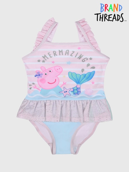 Brand Threads Pink Peppa Pig Girls Swimming Costume (B20107) | €26