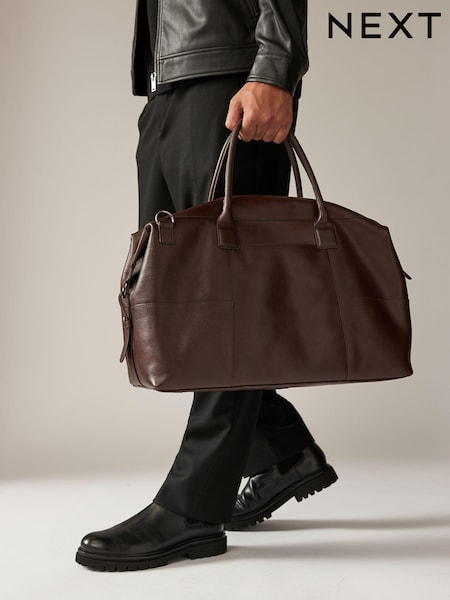 Conker Brown Leather Holdall (B20185) | AED367