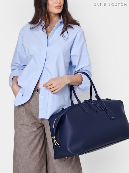 Katie Loxton Blue Oxford Weekend Holdall (B20202) | ₪603