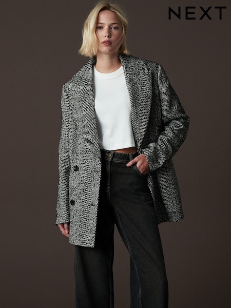 Black/White Blazer Coat (B20255) | €17
