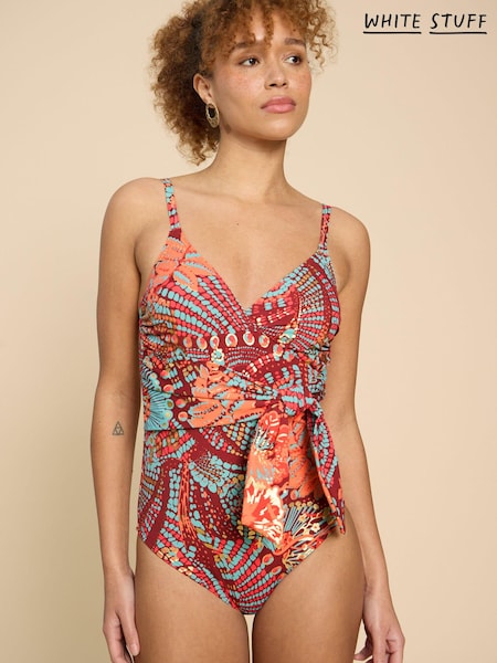 White Stuff Red Tabitha Control Swimsuit (B20290) | €71