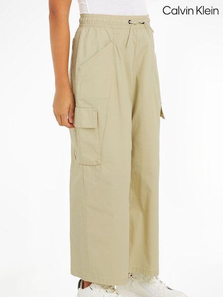 Calvin Klein Green Wide Leg Cargo Trousers (B20318) | €35 - €46