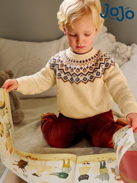 בז' - Jojo Maman Bébé Nordic Jumper (B20321) | ‏141‏₪