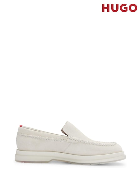 Weiß - HUGO Loafer aus Veloursleder (B20339) | 145 €