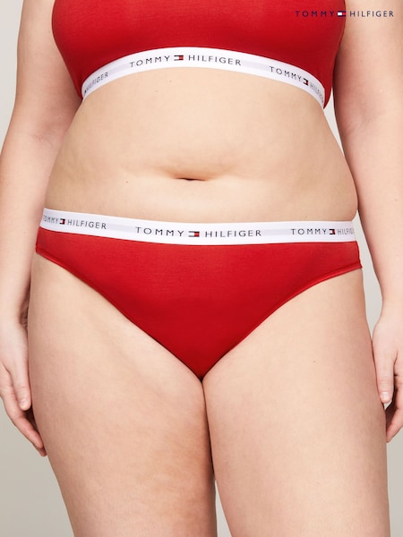 Tommy Hilfiger Red Iconic Curve Thong (B20389) | AED52