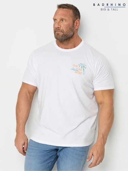 BadRhino Big & Tall 100% Cotton Ride The Wave T-Shirt (B20419) | € 25