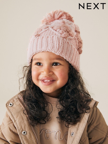 Rožnata ročna Craft - Pom Beanie Hat (3-10yrs) (B20450) | € 9 - € 10