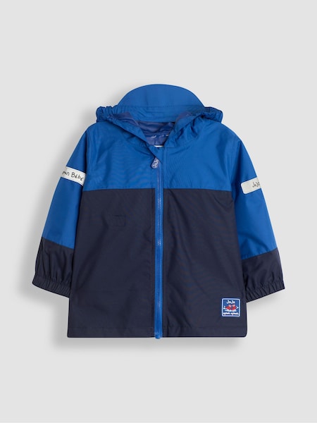 JoJo Maman Bébé Navy Cobalt Pack-Away Rain Jacket (B20497) | €54 - €58