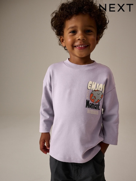 Lilac Purple Long Sleeve T-Shirt (3mths-7yrs) (B20716) | TRY 278 - TRY 352