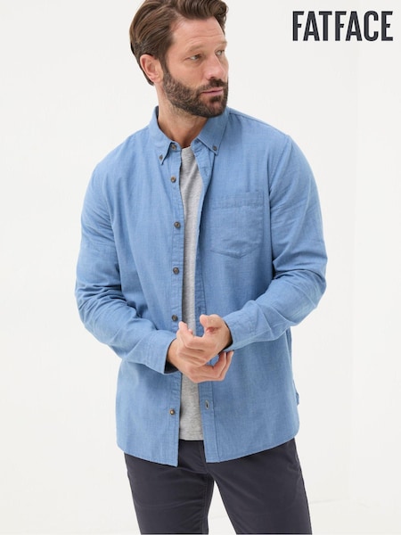 FatFace Light Blue Long Sleeve Tadlow Shirt (B20802) | €39.50