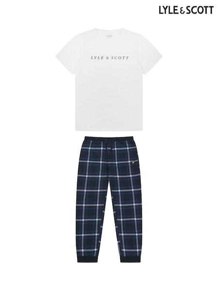 Lyle & Scott White Boys Ezekial Gifting Sleepwear Set (B20855) | 204 SAR