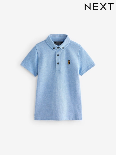 Blue Marl Short Sleeve Polo Shirt (3-16yrs) (B20859) | $14 - $23