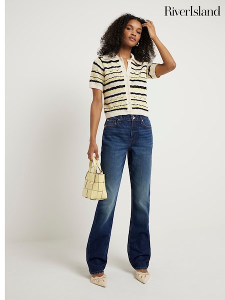 River Island High Rise Slim Straight Jeans (B20879) | 20 €