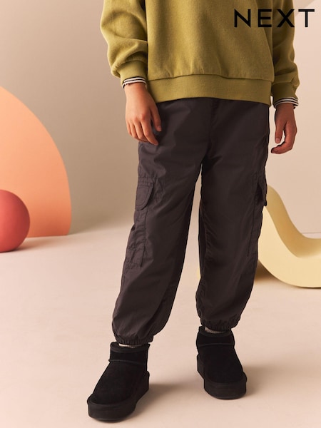 رمادي رمادي داكن - Lined 100% Cotton Parachute Cargo Trousers (3-16yrs) (B20924) | ‏63 د.إ.‏ - ‏ 81‏ د.إ.