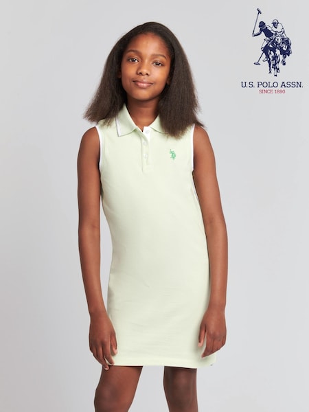 U.S. Polo Assn. Girls Striped Sleeveless Polo Dress (B21017) | €46 - €56