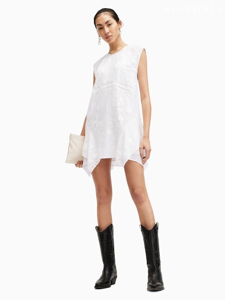 AllSaints White Audrina Emb Dress (B21030) | € 186