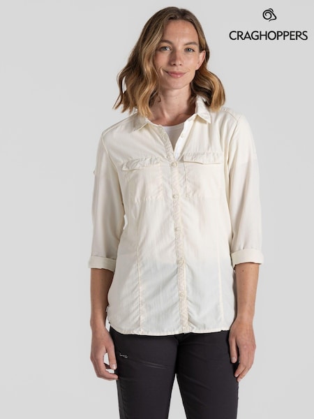 Craghoppers Adventure Long Sleeve III White Shirt (B21151) | €106