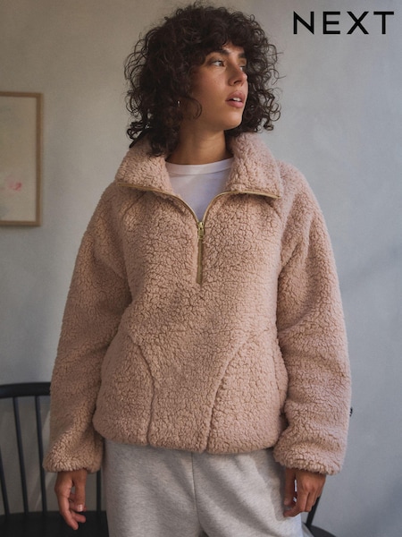 Neutraali - Borg Half Zip Jacket (B21191) | €25