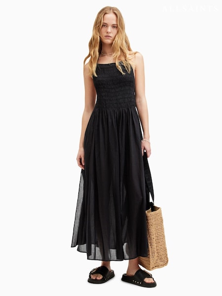 AllSaints Black 100% Cotton Iris Dress (B21203) | €56