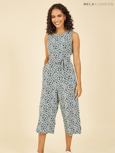Mela Green Daisy Floral Print Culotte Jumpsuit (B21296) | €24