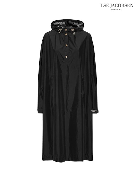 Ilse Jacobsen Waterproof Black Poncho (B21309) | €126