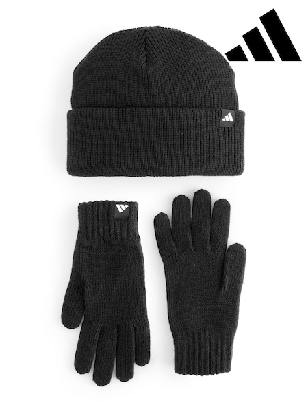 adidas Black/White Hat and Gloves Set Kids (B21399) | €24