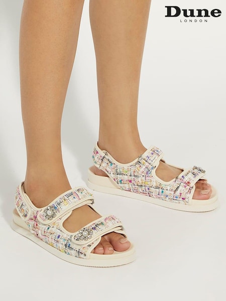 Cream - Sandale cu talpă confortabilă și baretă dublă Dune London Lamara (B21485) | 379 LEI