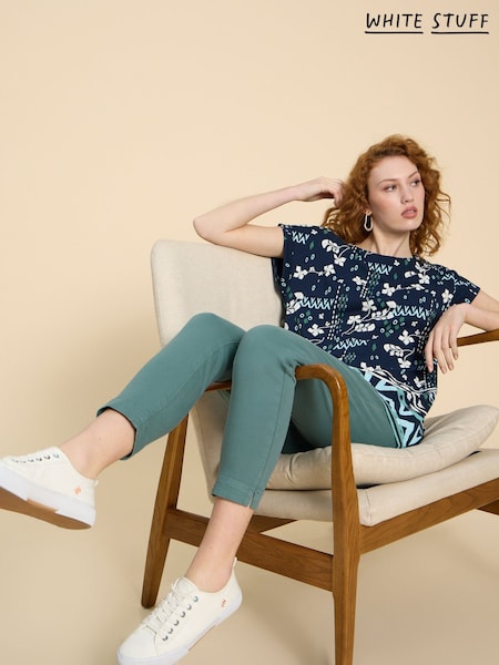 White Stuff Green Janey Crop Jeggings (B21522) | €26