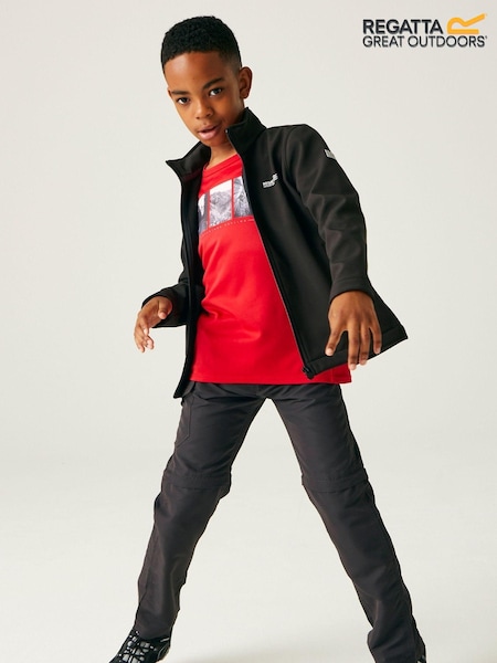 Preto - Regatta Junior Cera Softshell Jacket (B21546) | R$ 205