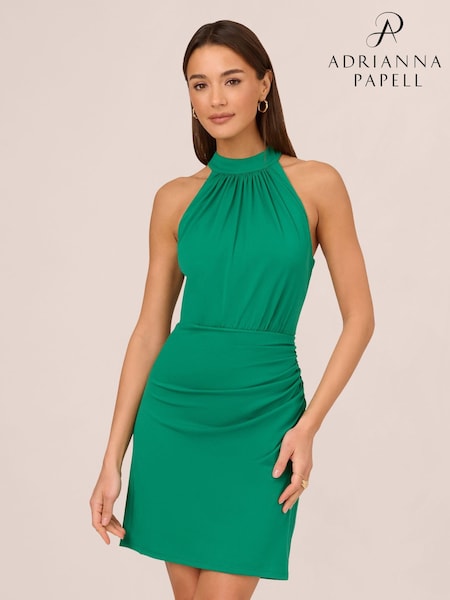 Adrianna Papell Green Short Halter Dress (B21549) | € 83