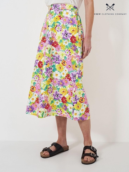 Crew Clothing Multi Floral Printed 100% Cotton Skirt (B21551) | 47 €