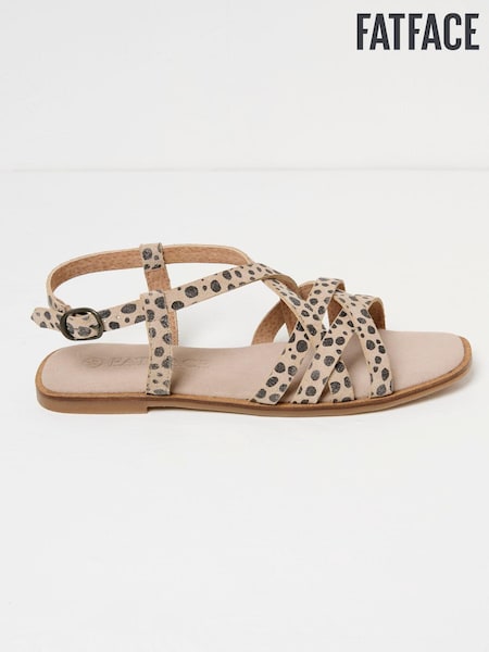 FatFace Estelle Natural Suede Strap Sandals (B21570) | €18.50
