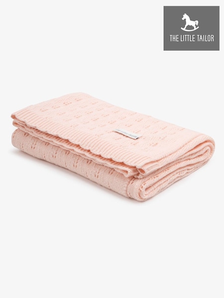 The Little Tailor 100% Cotton Pointelle Knitted Blanket (B21643) | €54