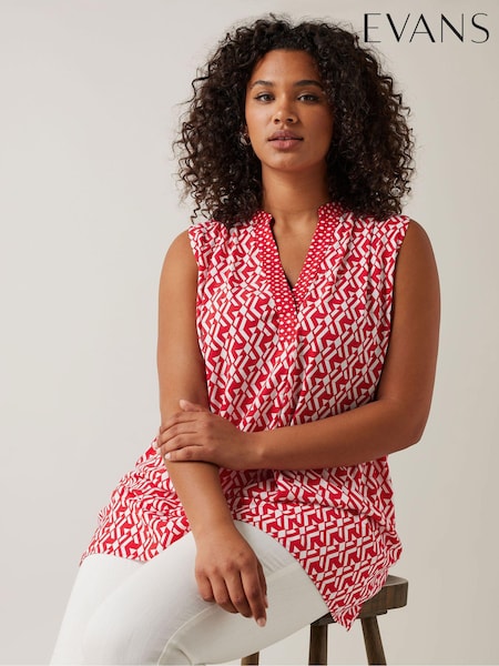 Evans Half Placket Sleeveless Tunic (B21662) | €36