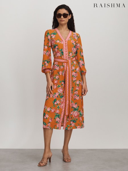 Raishma Silk Belted Midi Dress (B21789) | €780