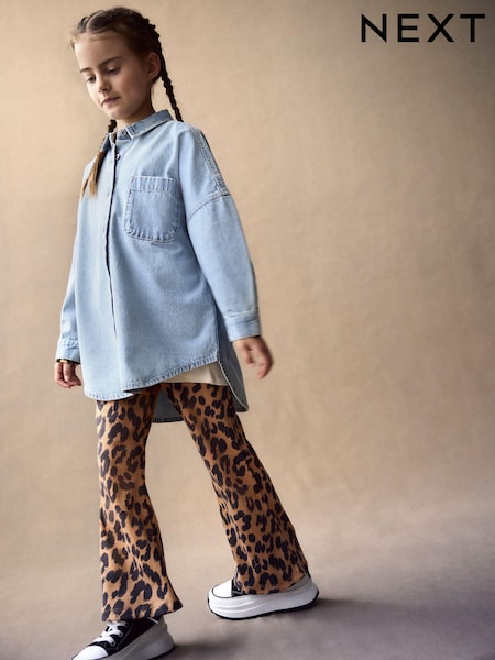 Animal Flare 100% Cotton Leggings And Denim Shirt Set (3-16yrs) (B21979) | R$ 235 - R$ 295