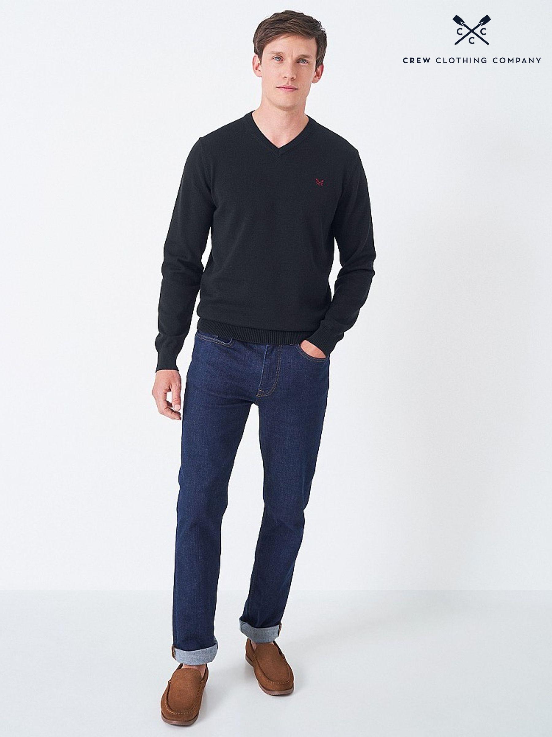 Crew Clothing Company Blue Long Sleeve V Neck Jumpers Next Oman