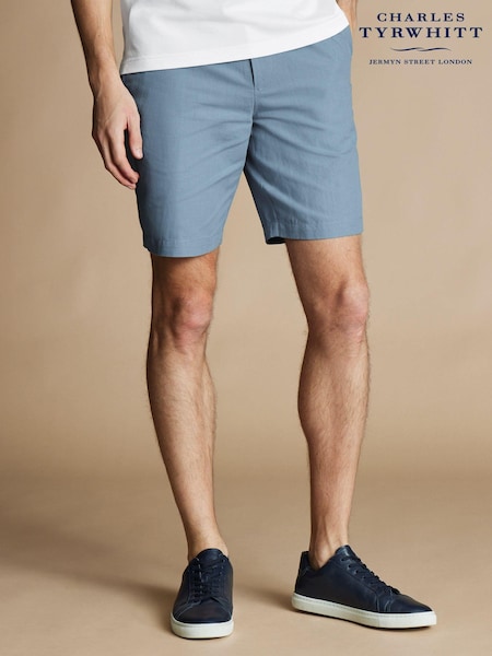 Charles Tyrwhitt Blue Cotton Linen Shorts (B22073) | €72