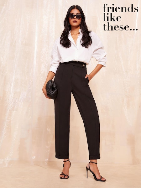 Negru - Friends Like These Taioare Barrel Pantaloni (B22229) | 146 LEI