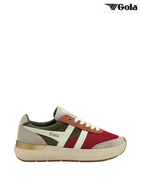 Gola Red Ladies Raven Lace-Up Trainers (B22289) | AED276