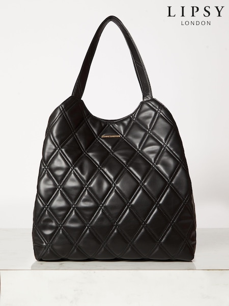 Lipsy Faux Leather Quilted Slouch Tote Bag (B22540) | €26