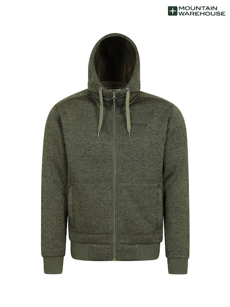 Grön - Mountain Warehouse Mens Nevis Fleece Lined Hoodie (B22597) | kr1 350