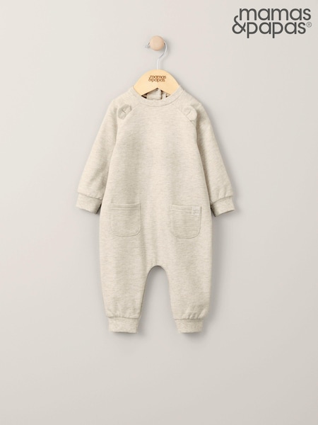 Mamas & Papas Slouchy 100% Cotton Bear Ear Romper (B22666) | R$ 195