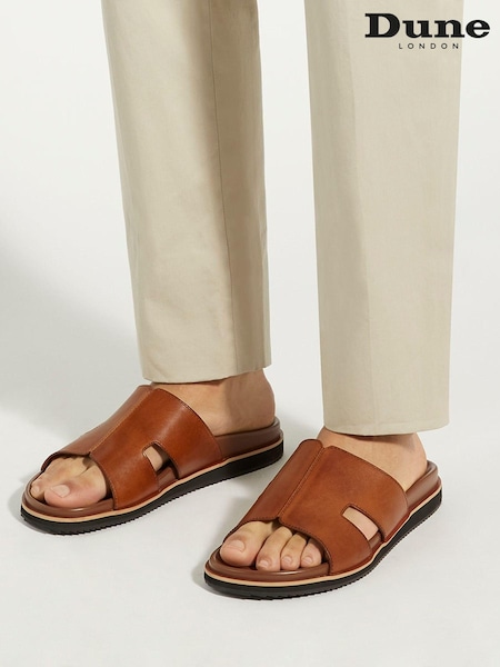 Marrón cromado - Dune London Insight Chunky Sole Footbed Sandals (B22720) | 126 €