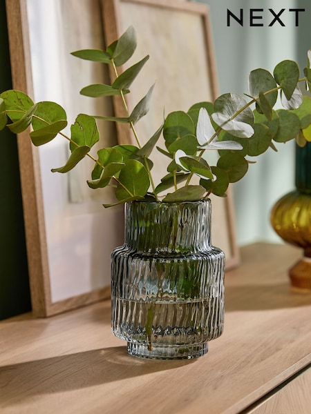 Grey Textured Glass Vase (B22740) | CA$27