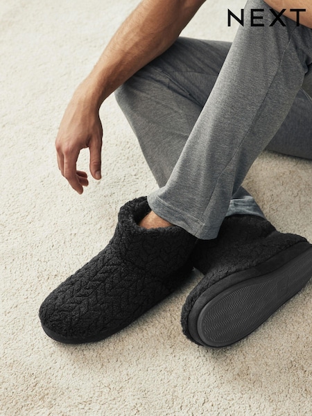 Black Boot Slippers (B22823) | €18