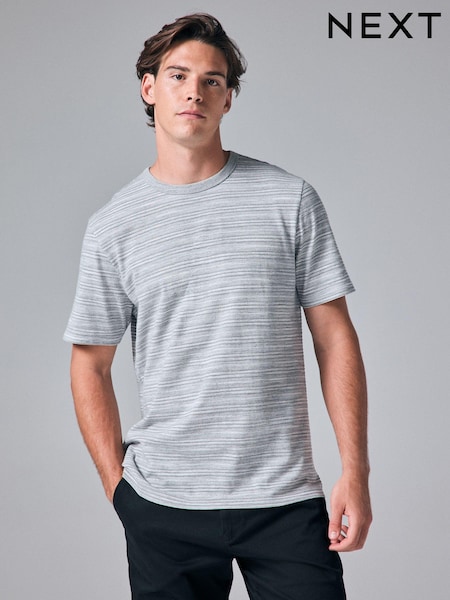 Grey Marl Textured T-Shirt (B22958) | AED30