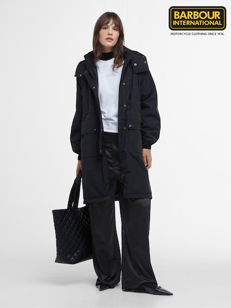 Barbour® International Kaylee Mid Length Hooded Showerproof Coat (B22981) | ₪1,504