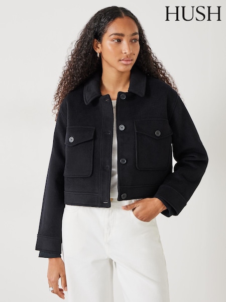 Hush Black Taylah Wool Jacket (B23032) | €114