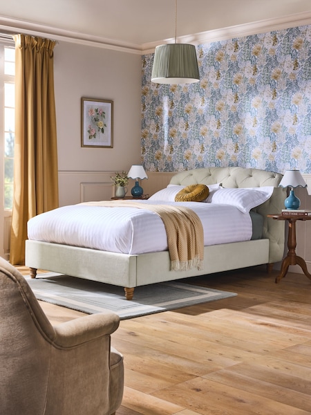 Laura Ashley Baron Chenille Oyster Braybrooke Ottoman Bed (B23084) | €1,007 - €1,165.50